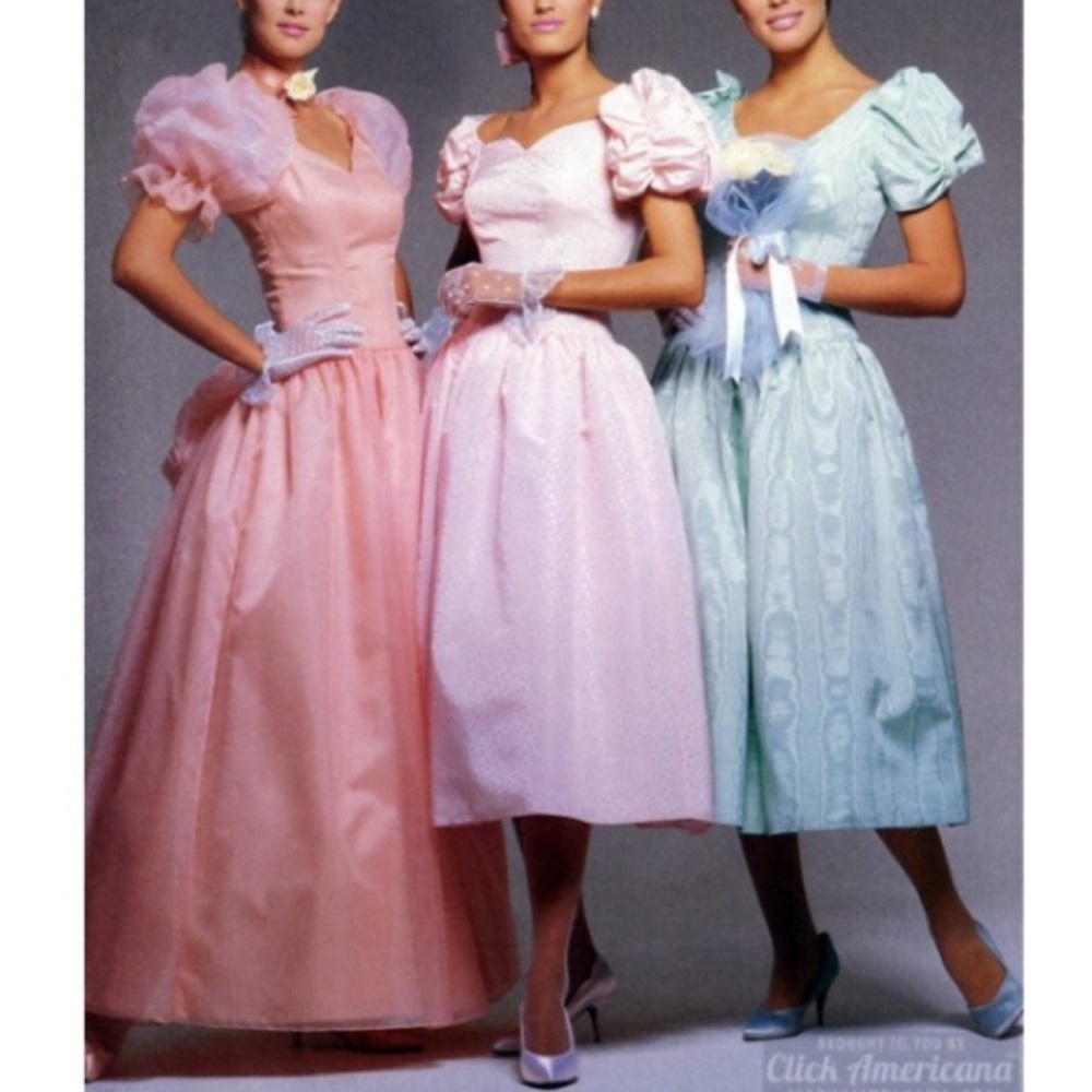 Vintage Seafoam Mint McClintoc Prom Dress - Picture 2 of 8